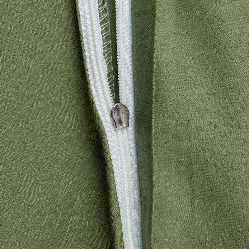 Комплект постельного белья евро Pappel Herringbone green фото 2