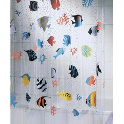 Серия номенклатуры фотографии большого размера Штора для ванной комнаты Spirella Fish фото 2