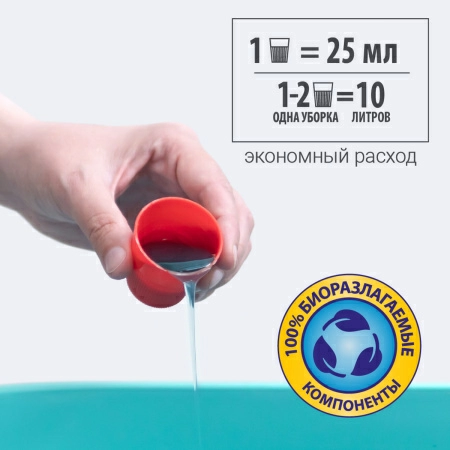 7 Гель для мытья пола Hausmann универсальный 1л фото 9