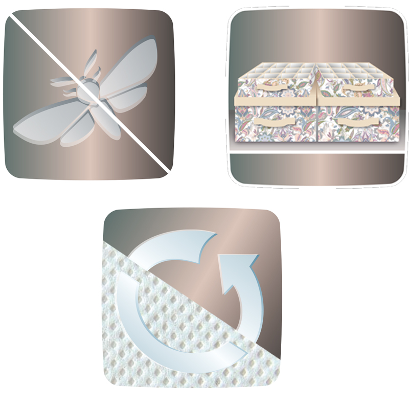 Чехол для одежды Hausmann Paisley 60x100см, бежевый фото 3