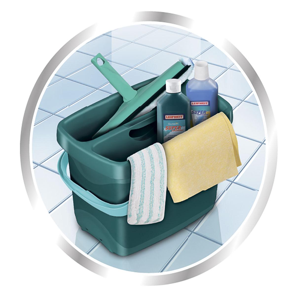 Ведро для мытья окон c 2-мя отделениями Leifheit Combi Box фото 5