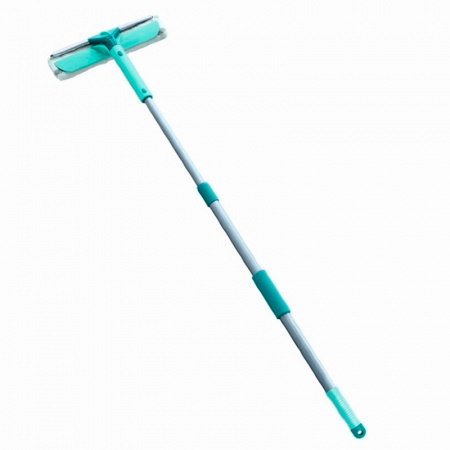 Щётка для мытья окон с губкой и телескопической ручкой Leifheit Basic Wet & Dry (100-155см) фото 1