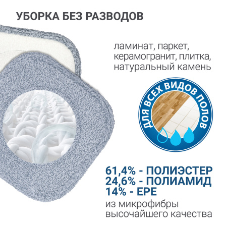 Набор: швабра с отжимом и ведро Hausmann «Ниагара» (Niagara) фото 12