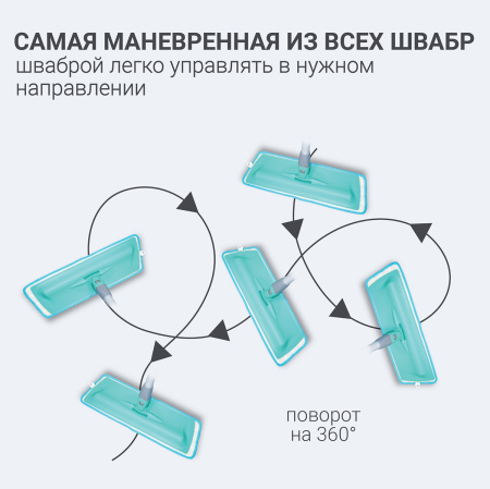 Швабра для влажной уборки Hausmann Classic Home с телескопической ручкой фото 11